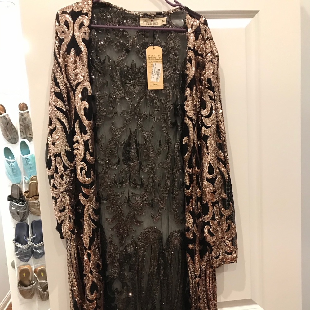 NWT sequin duster